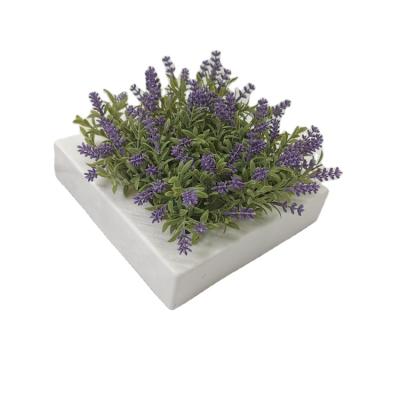 China Artificial Flower Home Wedding Lavender Plastic Potted Simulation Lavender Decoration Eco-friendly Lavender Artificial Flower for sale