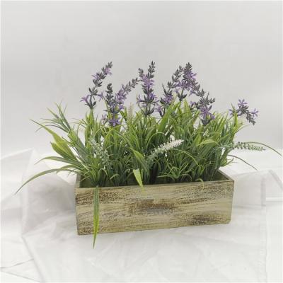 China Amazon Eco-friendly Hot Seller Fakeflower Artificial Lavender in Pulp Pot Decorative Lavender Flowers for Hotel Kitchen Home Decor for sale