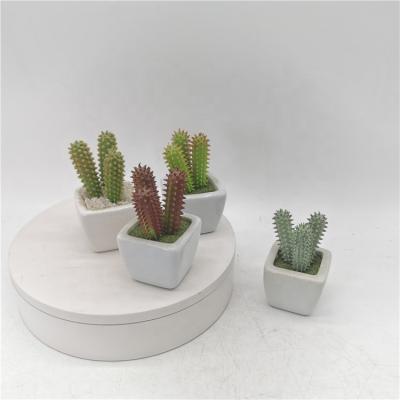 China Artificial Succulents Potted Fake Succulents Plants Europe Green Indoor Decorative Succulents Plant In Pots For Office Home Decor for sale