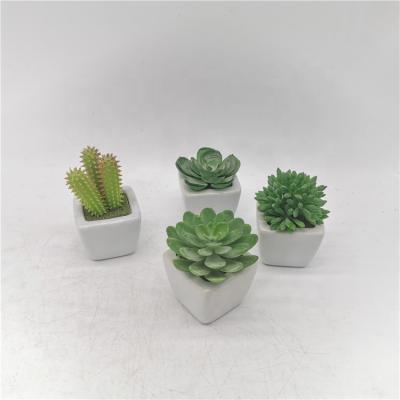 China Europe Artificial Plants in Pot Set of 3 Faux Succulents Plants in Ceramic Pots for Home Office Home Decor for sale