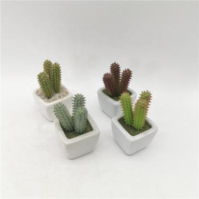 China Art Decor Artificial Succulent Plants Potted Fake Succulent Plants Small Decorative Fake Plants for Home Office Table Decor for sale