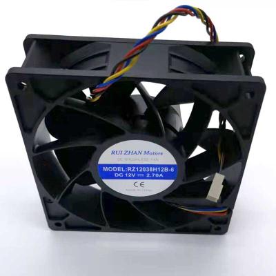 China Industrial equipment dc 120*120*38mm 12cm 12038 0.25a 24v fan with high rpm temperature controlled exhaust fan for sale