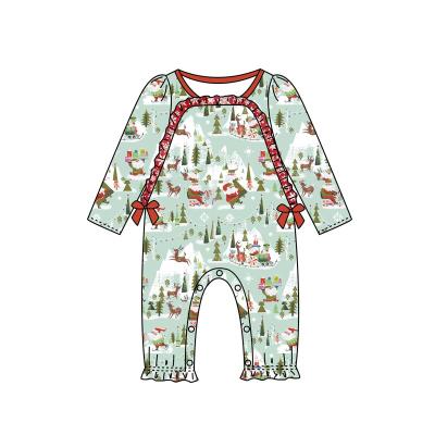 China Breathable Kids jumpsuit Christmas style baby crawl crawling suit children's outing style for sale