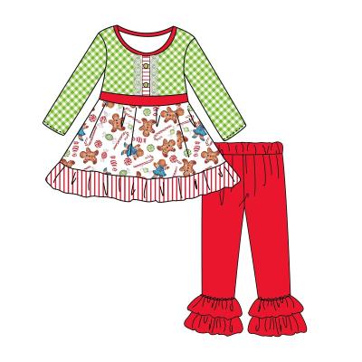 China Breathable 2022 Spring and Autumn Children's Set Bear Style Long Sleeves + Two Layers of Lace Trousers Two-Piece Cute Little Girl Style for sale