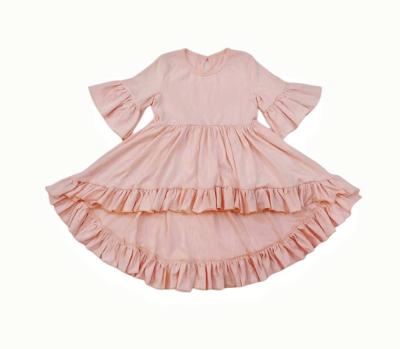 China Washable Girls dress 2022 spring and autumn new children's dress pink fresh princess skirt front short back long for sale