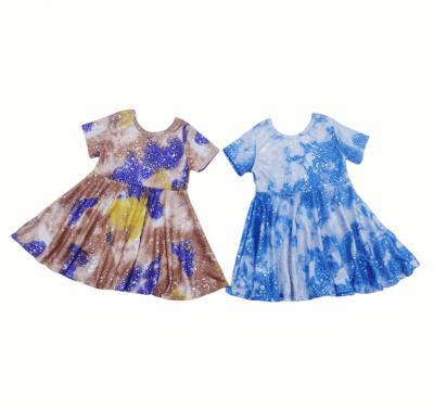 China Anti-wrinkle 2022 Children's Clothing New Girls Summer Dress Girls Dress Baby Girl Short Sleeves Skirt Simple Style for sale