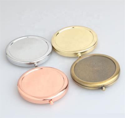 China Amazon Sale 70mm Custom Sublimation Blank Pocket Mirrors , Cosmetics Make Up Round Small Hand Mirror for sale