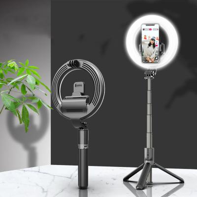 China Hot Sale L07 6 Inch PORTABLE Selfie Ring Lights With Tripod Stand Video Selfie Stick Led Ring Lamp Battery Operated Luz Ring Light for sale