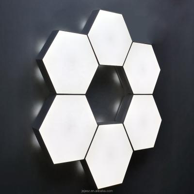 China Hot Selling Living Room Amazon Wall Mounted Magnetic Honeycomb Quantum Diy White Touch Led Hexagonal Night Lights for sale