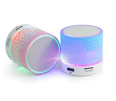 China Colorful LED Light Mini Speaker Portable Wireless Loudspeaker LED Light USB Subwoofer Speaker Support FM Radio/U Disk/TF Card for sale