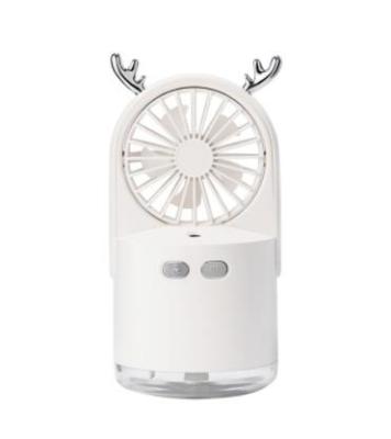 China Portable Fan 2000mAh USB Rechargeable 240ML Deer Hotel Table Ultrasonic Humidifier With Color Led Light Diffuser For Home Office for sale