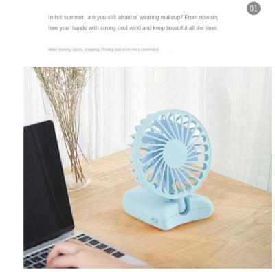 China New Creative Portable Handheld Student Hanging Dormitory Sports USB Mini Fan Outdoor Small Foldable Hotel Neck Electric Fan for sale