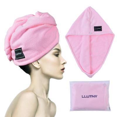 China QUICK DRY Reusable Cloth Microfiber Hair Towels Wraps Turban Quick Drying Towels Side Inner Side Short Long Hair for sale