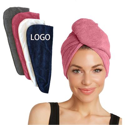 China Compressed Large Size Custom Compressed Microfiber Women's Hair Turban Towel Super Absorbent Quick Dry Personalized Hair Turban Towel for sale