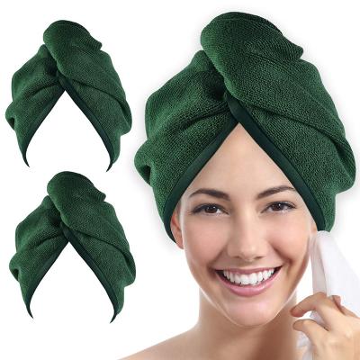 China Compressed Hair Turban Towel Hair Drying Wrap Towel Hair Wrap for sale