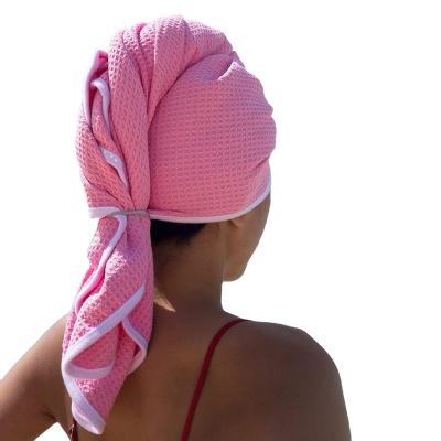 China Sustainable Microfiber Hair Towel - For Fast, Frizz-Free Drying - Large, Compact, Lightweight & Absorbent Premium Waffle Hair Towel for sale