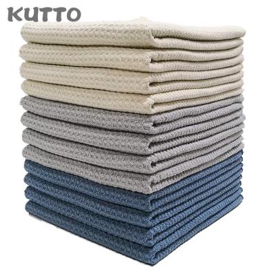 China Large Compressed Kitchen Towel Microfiber Cloth Custom Waffle For Wholesale for sale