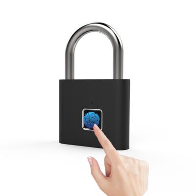 China USB Rechargeable Smart Fingerprint Padlock Small Portable For Locker Drawer Gym Office zu verkaufen