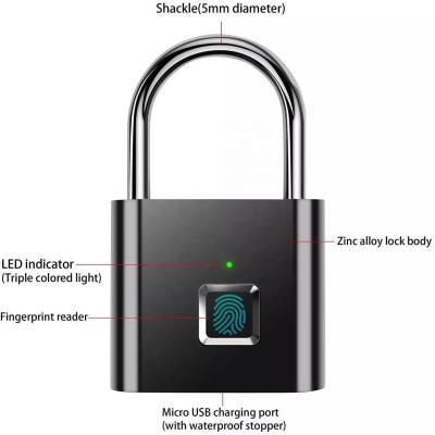 China Mini Smart Padlock One Touch Open Smart Security Keyless Padlock for Luggage Handbags zu verkaufen