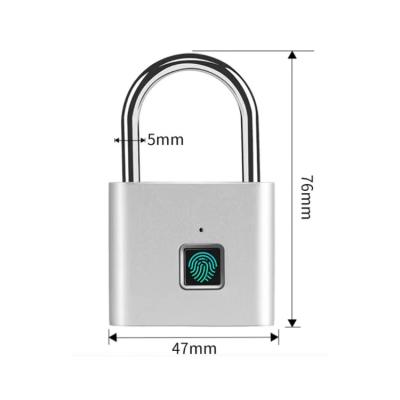 China Weatherproof 	Smart Fingerprint Padlock Zinc Alloy MICRO USB for sale