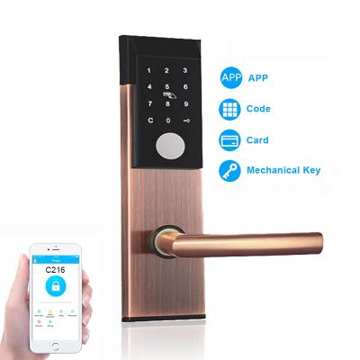 Cina Touch Screen TTlock app Smart Keypad Door Lock for Aprtment Home Office in vendita