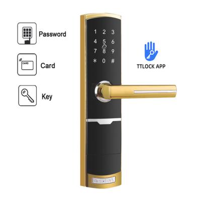 China TTlock App Intelligent Smart Door Lock Security Lock Code Door Handle Digital Keyless Lock for sale