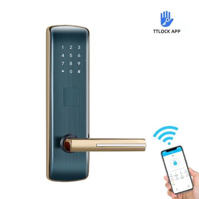 China Aluminum Alloy 4pcs AA Keyless Digital Door Lock 1.5V Electronic Door Locks With Wifi for sale