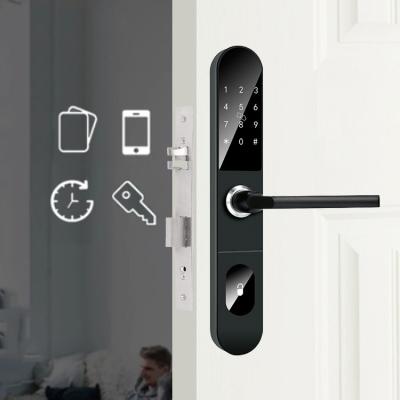 China Slim Type Aluminum Alloy TTlock Electronic Smart Door Locks for Apartment Home Office Te koop