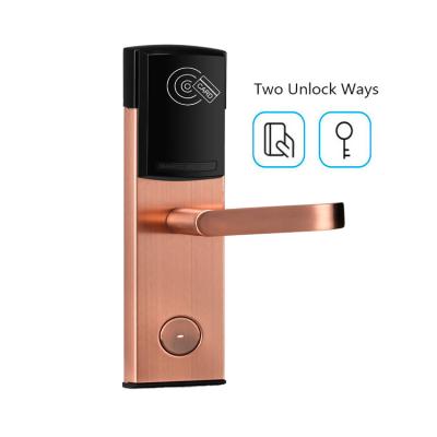 China Stainless Steel CE FCC Card Hotel Keyless Digital Door Lock with Eneregy Saving Switch for sale