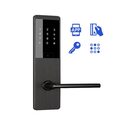 China Zinc Alloy 75mm Smart Door Handle Lock 4Pcs AA Digital Keypad Door Lock for sale