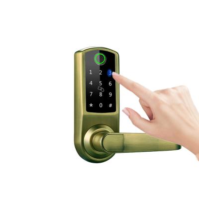 China Room Door Smart Fingerprint Door Lock Aluminium Alloy With TT Lock for sale