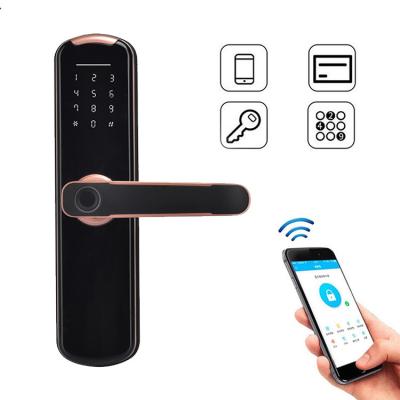 China Fingerprint Bluetooth Keypad Door Lock 4 AA 120mm Thickness For Home for sale