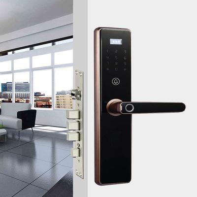 China Alkaline Battery Smart Fingerprint Door Lock FCC Anti Theft With Tuya App for sale