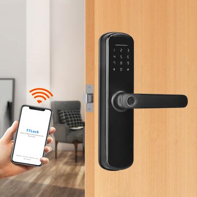 China Keypad Fingerprint Intelligent Door Lock Tuya App WIFI DC6V  For Home for sale