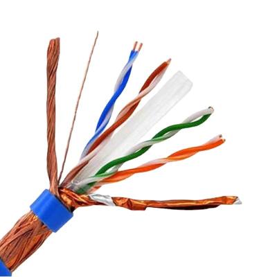 China High Quality Telecom Communication Network RG45 Cable 23AWG Engineering Wiring 0.58mm Original Copper Ethernet Cable CAT6A SFTP Network Cable for sale