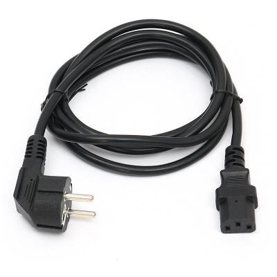 China Wholesale Home Appliance High Grade European Standard Extension Mains Cord AC Power Cord For Computer for sale