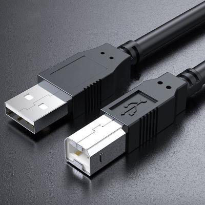 China Laptop OEM Square Print Port Data Cable USB Black 1.5M Pure Copper USB 2.0 Printer Cable Computer USB Printer Connection Cable for sale