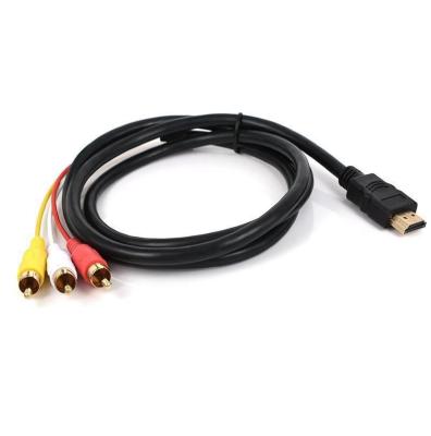 China COMPUTER Cable Support OEM Premium ODM Hd-MI To 3Rca 1.5M Hd Av Pc TV To Ccs 30Awg Cable for sale