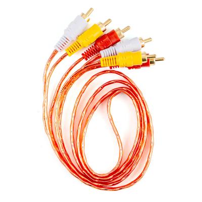 China Good Quality 3-Male COMPUTER Audio Cable to 3-Male DVD Set Top Box CD TV 1.5M RCA Cable Audio Cable Suitable for Audio Equipment for sale