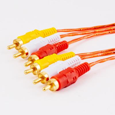 China High Speed ​​COMPUTER 1.5M Stereo Video Cable Male To 3 RCA AV Cable 3 RCA Audio Video Cables For HD TV for sale