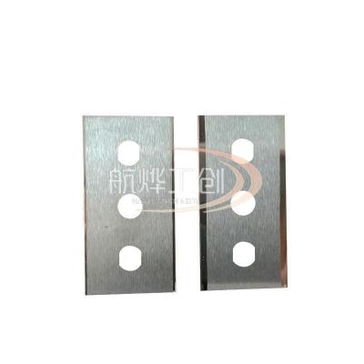 China Quick-Change 43x22x0.2mm Film Slotted Three-Hole Slitter Cutting Blade for sale