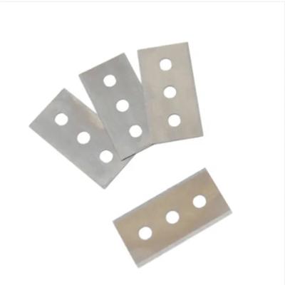 China Conditioning Machine Three Hole Surface And Textile Polished Fiber Cutting Tungsten Carbide Knife Blade for sale