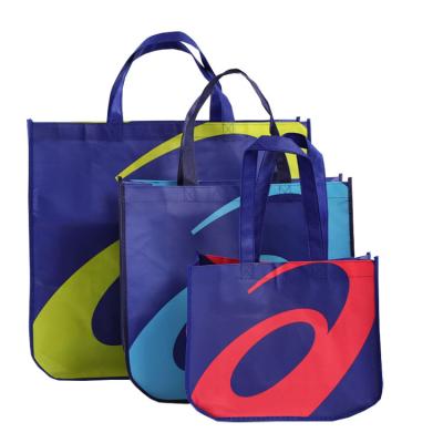 China Quality eco-friendly material promotion luxury fashion laminated pp non woven fabric gift carry lululemon shopping bags with custom printed logo for sale