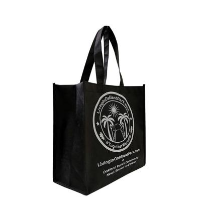 China New Custom Logo Handled Printed Price Promotional Non Woven Bag Recyclable Fabric Laminated Shopping Tote Carry Bag for sale