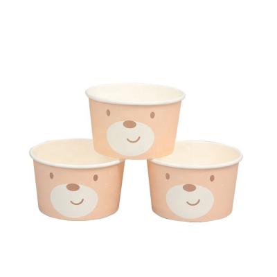 China Biodegradable Custom Suppliers Disposable Eco-Friendly Stocked High Quality Paper Ice Cream Cup, Ice Cream Bowl for sale