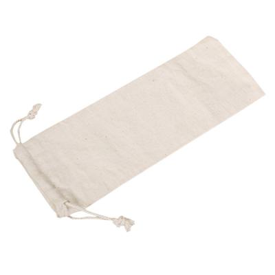 China Custom Small Canvas Fabric Linen Drawstring Pouch Canvas Tote Bag Eco-Friendly Cotton Material Eco-Friendly For Straw Chopsticks Tableware Straw Pen for sale