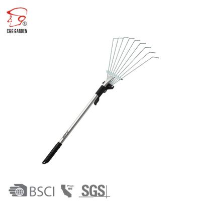 China RK9-302 9 Tine Children Garden Rake Garden Tool Leaf Rake Push Cleaning Rake for sale