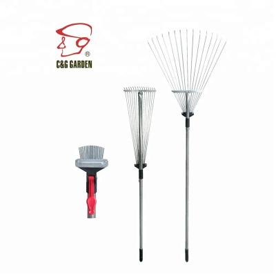 China Garden Rake 15-202 15 Tooth Garden Equipment New Leaf Steel Rake Gardening Tools for sale