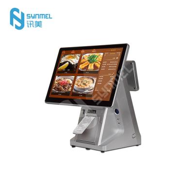 China Windows15.6 Inch Dual Screen Touch POS System 80mm POS Printer Widely Used for sale