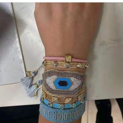 China Handmade bohoci style BOHEMIA miyuki evileye bracelets blue pulsera for sale